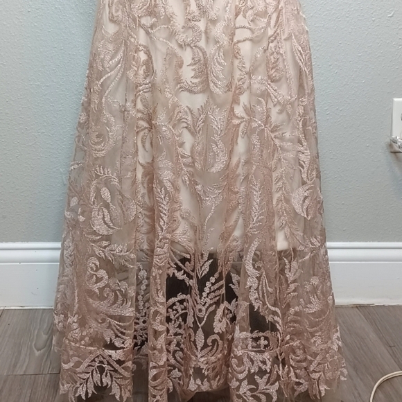 XSCAPE Fairy Lace Floral Embroidered Fit & Flare Dress - Picture 6 of 15